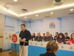 Xavier Vence en rueda de prensa del Consello Nacional