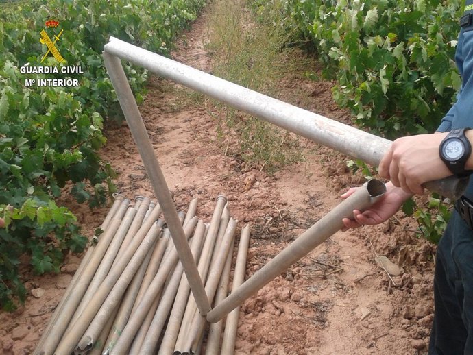 Parte del material recuperado