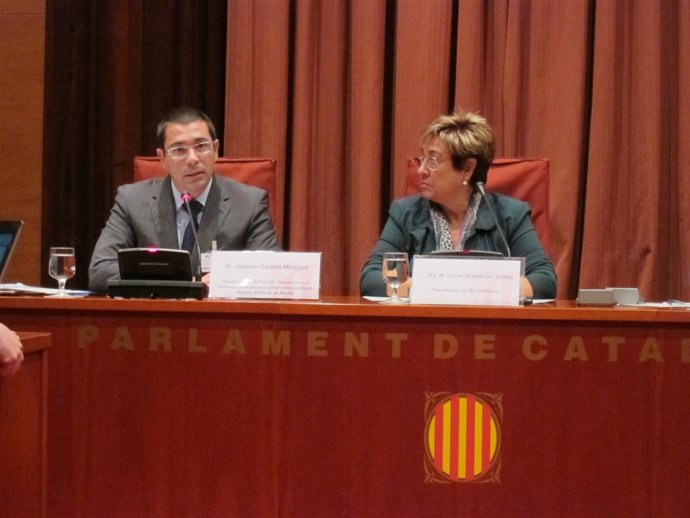 Joaquim Saurina (Frob y Bankia), y Dolors Montserrat (diputada PP)