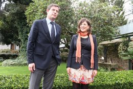 José Ramón Gómez Besteiro (PSdeG) y Yolanda Díaz (EU)