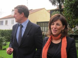 José Ramón Gómez Besteiro (PSdeG) y Yolanda Díaz (EU)