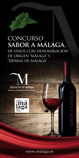 Cartel del concurso de vinos 'Sabor a Málaga' de la Diputación