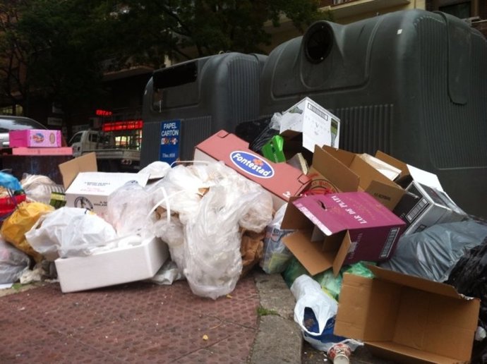 Huelga de basuras en Madrid 