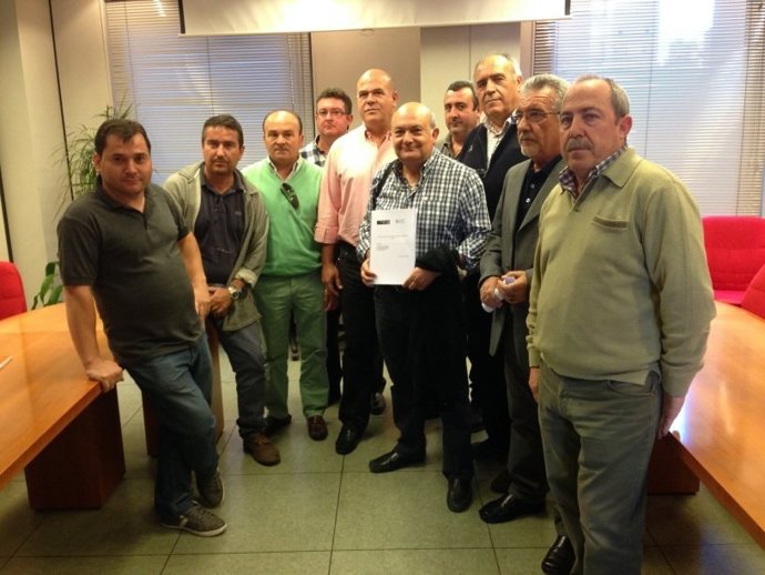 Miembros de la Federación del Taxi de la Región de Murcia 