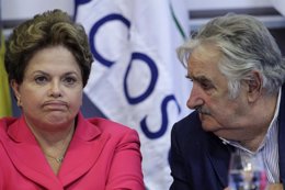 La presidenta de Brasil, Dilma Rousseff, y el presidente de Uruguay, José Mujica