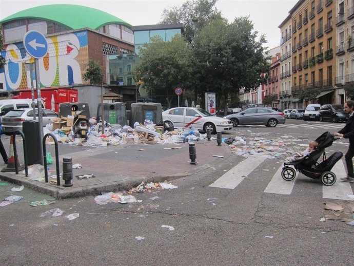Huelga de basuras en Madrid