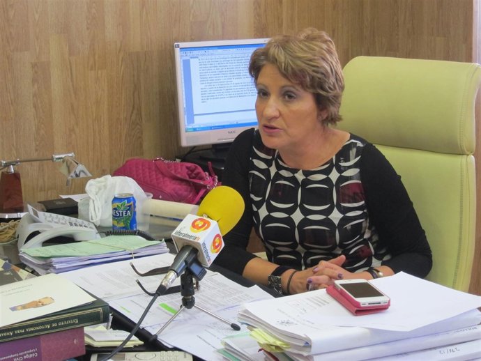 La presidenta de la Audiencia de Almería, Lourdes Molina, en rueda de prensa