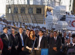 Cristina Fernández y miembros de su Gobierno