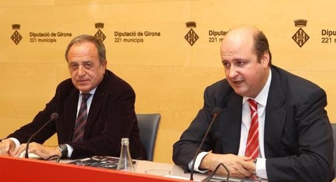 El pte de la Diputación de Girona, J.Giraut, y el del AED P.Herrera