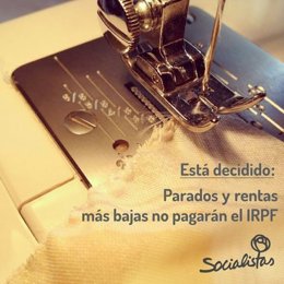 Ejemplo de cartel que difundirá el PSOE en las redes sociales