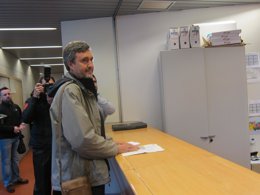 Joaquín Arce, antes de declarar ante Sorando. 