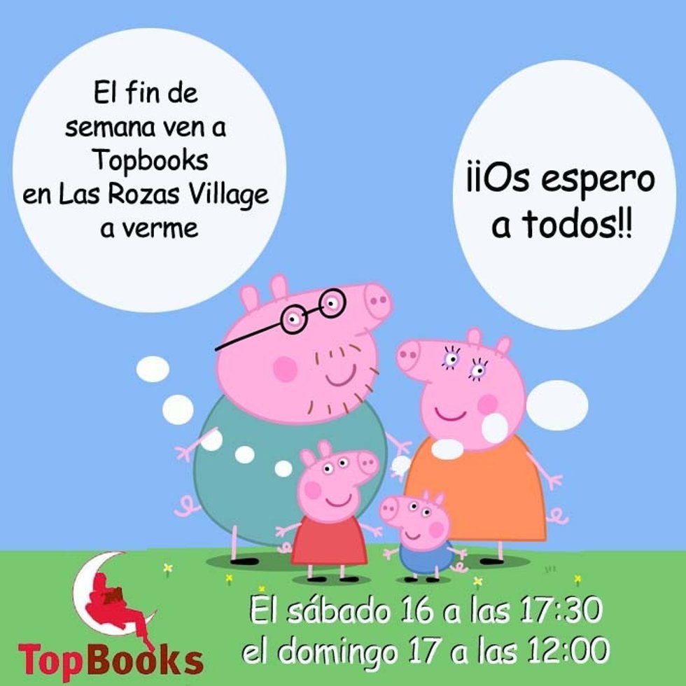 Peppa pig firma libros Top Books las Rozas village 16 y 17 noviembre