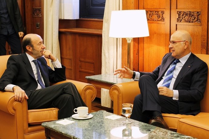 Alfredo Pérez Rubalcaba y Josep Antoni Duran i Lleida