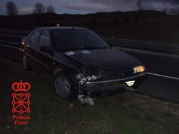 Uno de los vehículos accidentado estos días.   