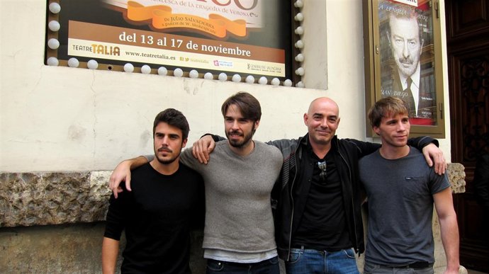 JAvier Hernández, Álex Barahona, Álvaro Lavín y Bernabé Fernández en el Talía.