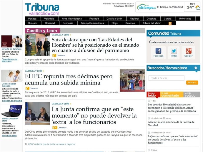 Web de Tribuna de Valladolid