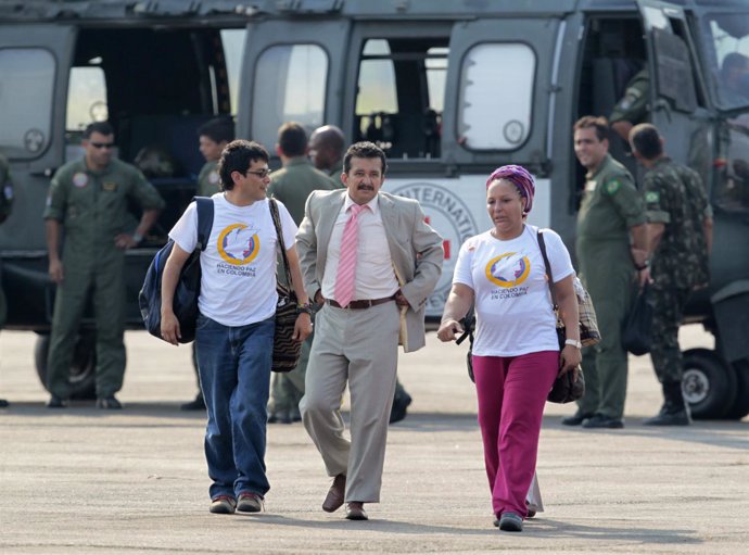 Piedad Córdoba en operativo de liberación de las FARC