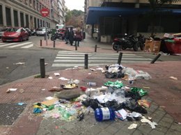 Huelga de basuras en Madrid
