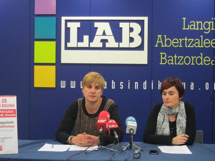 Ainhoa Etxaide y Garbiñe Aranburu de LAB