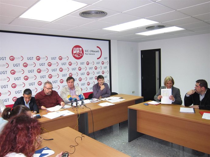Rueda de prensa entre PSPV y UGT