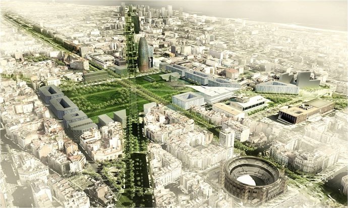 Esbozo De La Transformación De Glòries Del Equipo De Gobierno De Xavier Trias