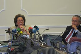 Barberá junto a Senent en la presentación del presupuesto de 2014