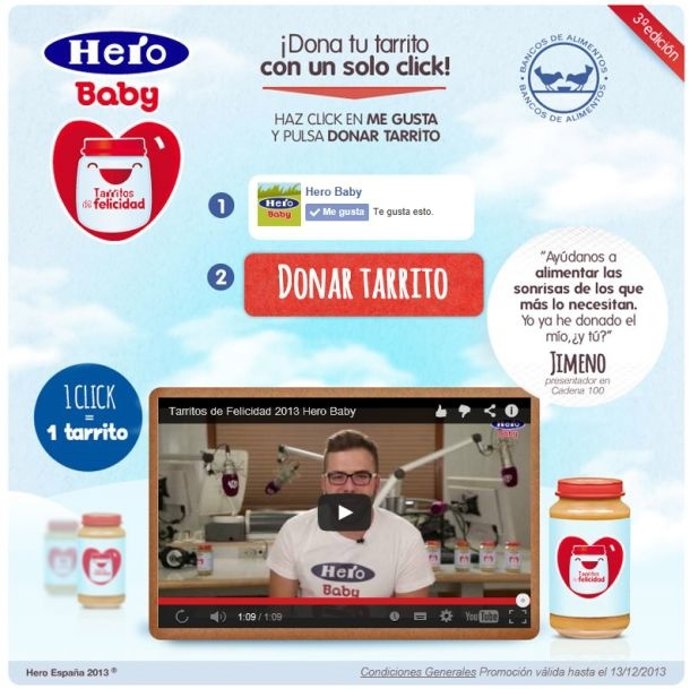 III Edición de la campaña solidaria 'Tarritos de felicidad' de Hero Baby