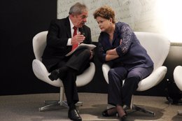 El expresidente de Brasil Lula da Silva y la actual mandataria Dilma Rousseff.
