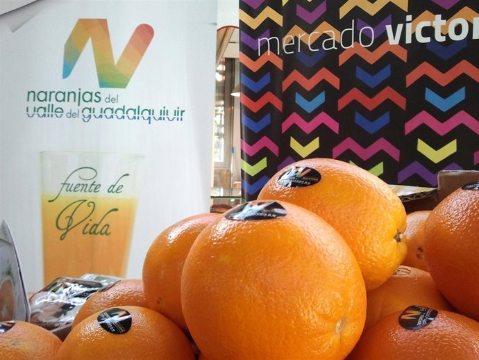 Naranjas que se repartirán en el Mercado Victoria          