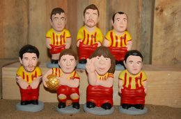 Los 'caganers' del Barça con la nueva equipación