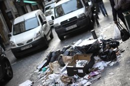 Huelga de limpieza en Madrid - basura