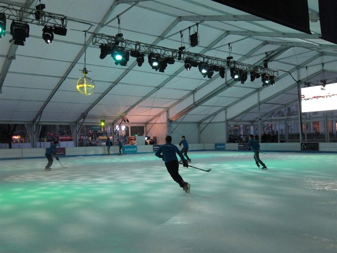 Pista de hielo de plaza de Catalunya de Barcelona