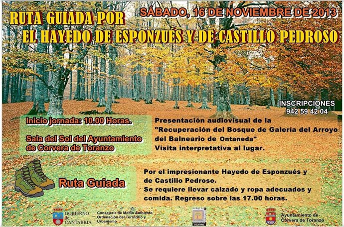 Ruta por el hayedo de Esponzués y Castillo Pedroso en Corvera de Toranzo