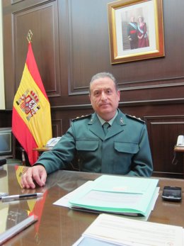 El teniente coronel Francisco Fuentes en su despacho de la Comandancia