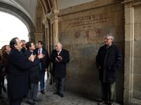 La Plaza Mayor de Salamanca luce una inscripción que recordará el XXV Aniversario como Ciudad Patrimonio de la Humanidad