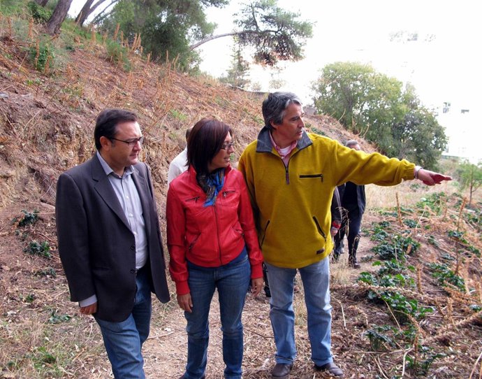 Heredia, Gámez y Hurtado en el monte Gibralfaro