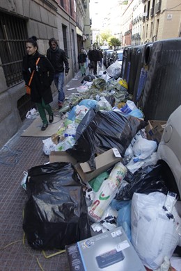 Huelga de basuras en Madrid