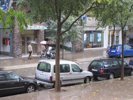 Temporal de lluvia en Barcelona