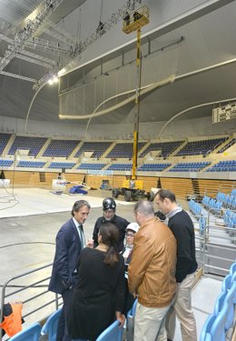 Inicio del montaje del escenario 