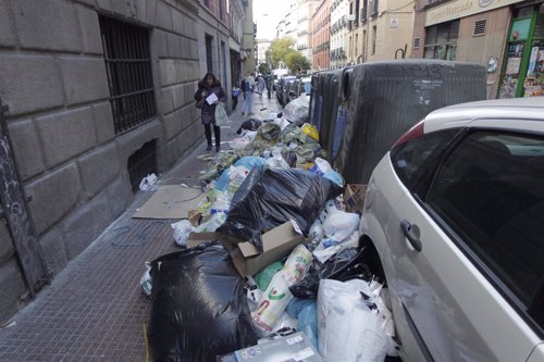 Huelga de basuras en Madrid