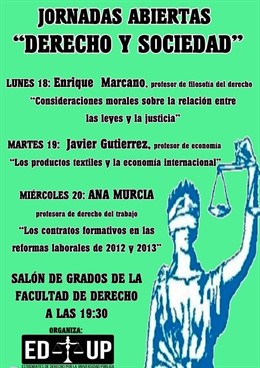 Cartel de las Jornadas Abiertas 'Derecho y Sociedad'