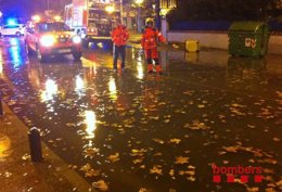 Actuación de los Bomberos de la Generalitat en Girona