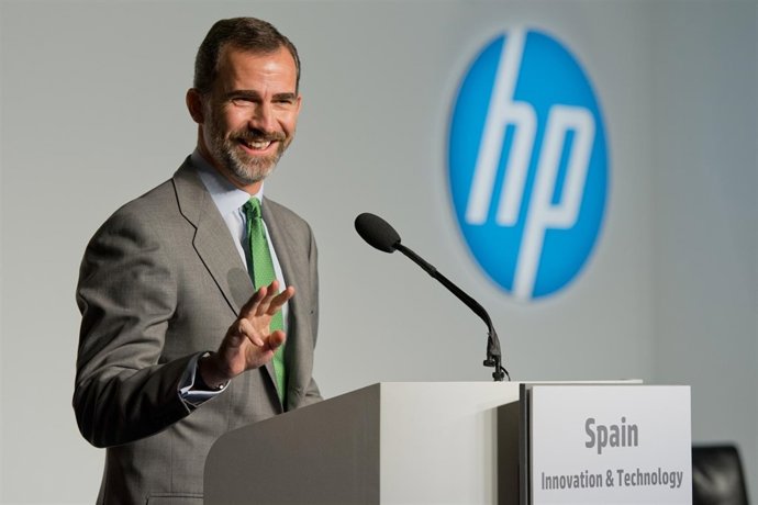 El príncipe de Asturias Felipe de Borbón en un acto de HP en Silicon Valley