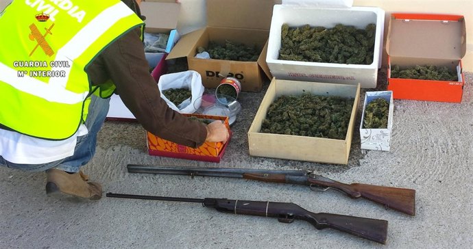 Droga intervenida en Yelbes