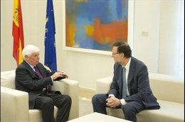 Rajoy con el presidente de la Asociación de Cine de EEUU