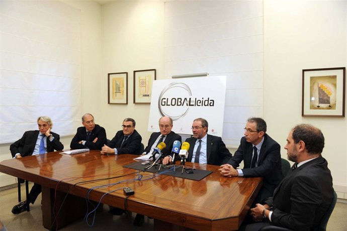 Antoni Brufau, en rueda de prensa de Globalleida