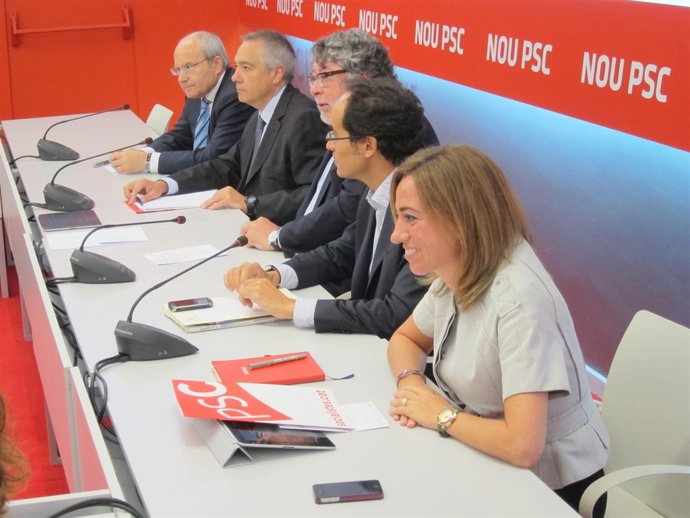 J.Montilla, P.Navarro, A.Balmón, F.Vallès Y C.Chacón, PSC