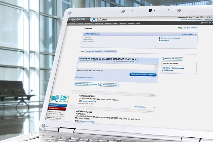 Imagen del 'muro' de CaixaBank