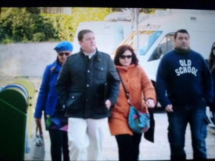 Ruth Ortiz, a su llegada a la Audiencia de Huelva. 