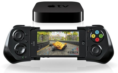 Apple TV con mando para consola de videojuegos